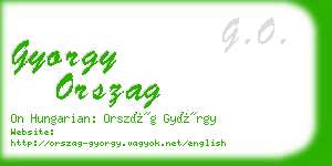 gyorgy orszag business card